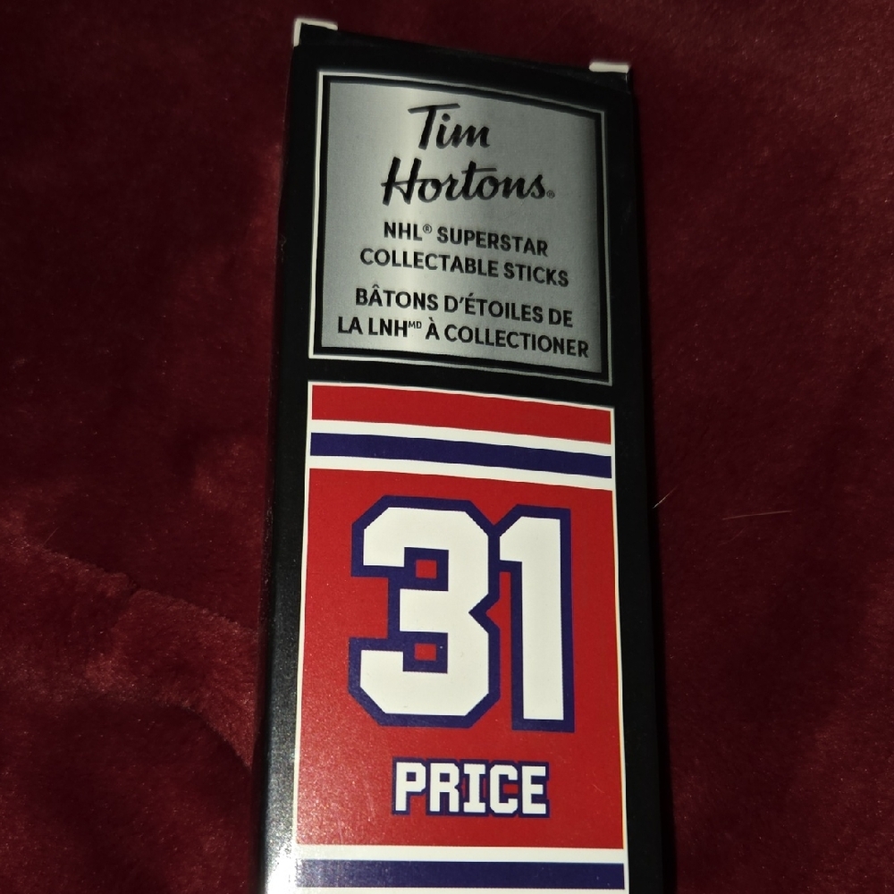 Tim Hortons NHL Collectible Stick - Red/Blue/White #31 Price